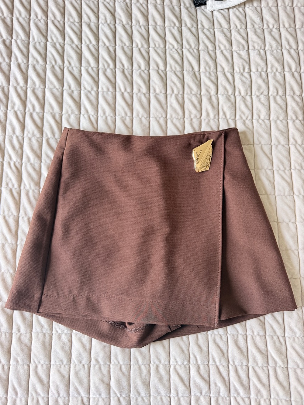 Brown Wrap Skort